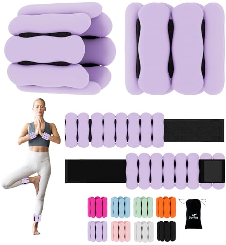 Image of Ankle & Wrist Weights for Women Men, Set of 2, 1 lb /2 lb Each | Adjustable Arm & Leg Weights, Soft Silicone Weighted Bracelet For Pilates Yoga Dance Walking Running Swimming Weight Loss
