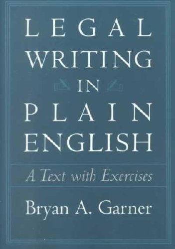 Legal Writing in Plain English (Chicago Guides ... 0226284190 Book Cover