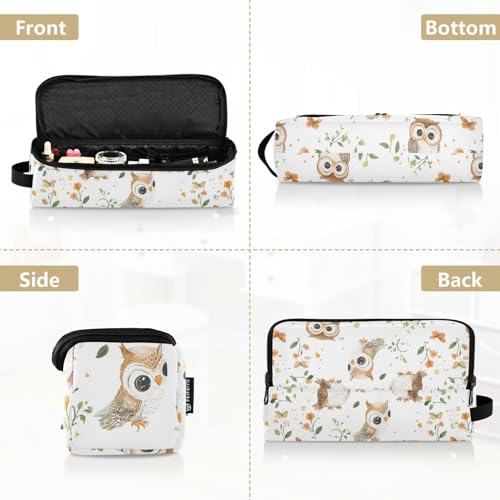 Estuche de viaje 2 en 1 para planchas de pelo y rizadores con tapete resistente al calor Cartoon Owls miniatura 5