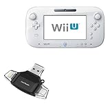 BoxWave Smart Gadget Compatible with Nintendo Wii U Gamepad - AllReader SD Card Reader, microSD Card Reader SD Compact USB - Jet Black