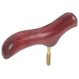 Vaguelly 実木製杖用グリップ 木製ハンドル杖先端 アウトドア杖交換パーツ 安定補助バランス向上 軽量携帯便利