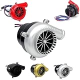 Fake Turbo, Electronic Turbo Whistle Simulador, 12V 110dB Automotive Blow Off Valve Sound, Universal Electric Turbocharger Analog for Cars (silver)