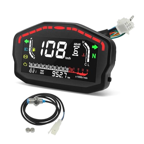 Tachymètre numérique moto avec affichage LED précis et odomètre universel