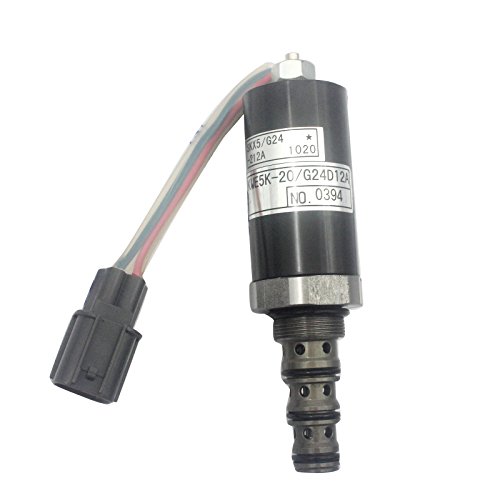 KWE5K/G24D12A Solenoid Valve - SINOCMP Excavator Solenoids for Kobelco SK200-5 Hydraulic Pump Excavator Parts, 3 Month Warranty