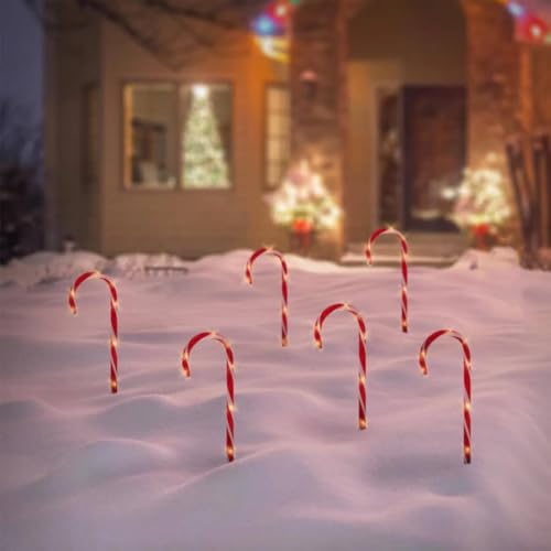 Koopmann Outdoor LED GARTENSTECKER 6ER SET 47 CM Zuckerstangendesign...