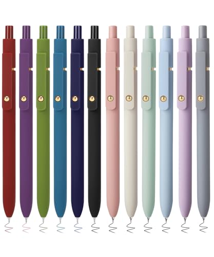 FIOVER 12PCS Bolígrafos de Gel Multicolor