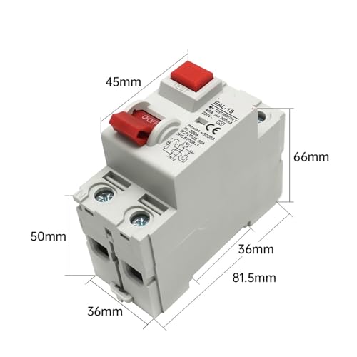 RCD disjoncteur différentiel électromagnétique 2P 10A 10mA type AC ELCB