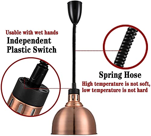 Commerciële Voedsel Warmtelamp, Professionele Voedselverwarmingsverwarmerlamp Voor Thuis Keuken, Restaurant En Buffet… - Afbeelding 5