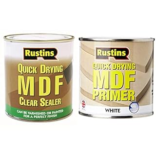 Rustins Quick Drying MDF Clear Sealer 1L & Quick Drying MDF White Primer 250ml
