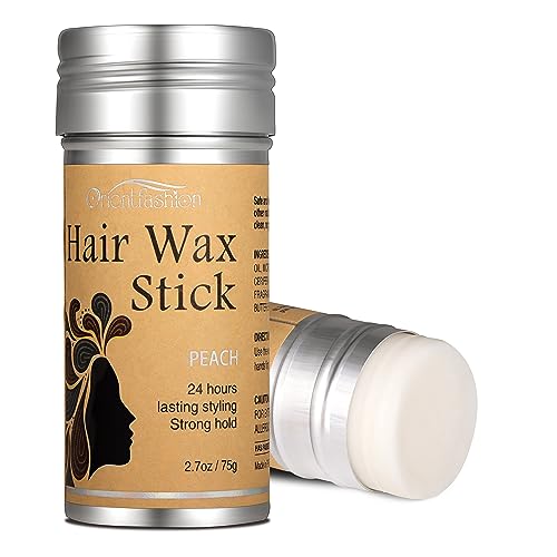 orientfashion hair wax stick wax stick for hair wigs edge control slick stick hair pomade stick non-greasy styling wax for fly away amp edge frizz hair peach 27 ounce pack of 1