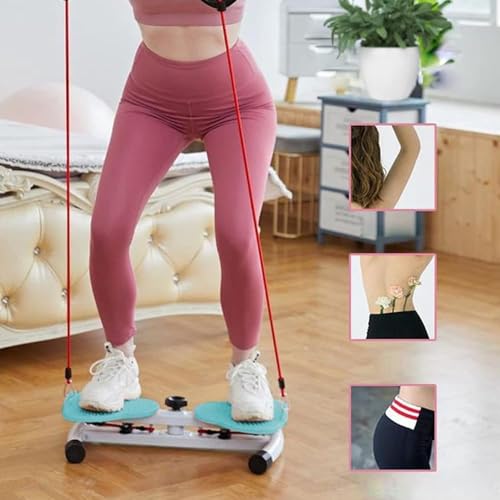Image of BHAVYATA Elliptical Twister Stair Stepper Exercise with Resistance Band Helps in Weight Loss, Body Strength,Fitness Training Ideal for Men and Women Portable Cardio Home Gym Use