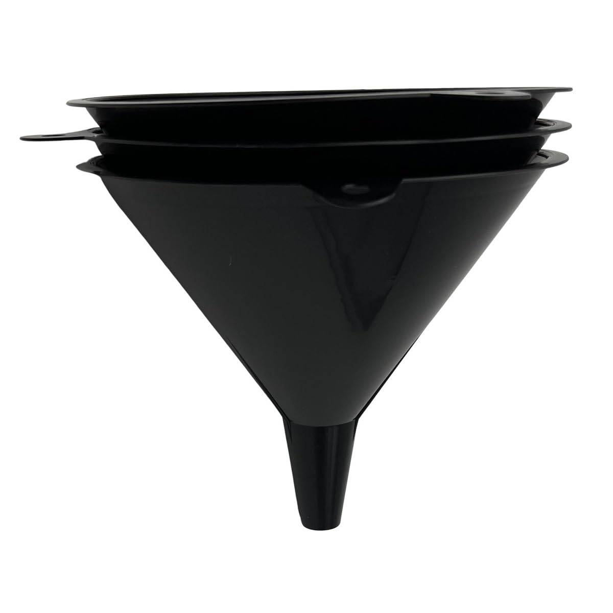 Heavy Duty 8" Opening with 3/4 Inch Spout Jumbo Plastic Funnels for Automotive use, Filling Bottles, Jars, Containers - Pack of 3