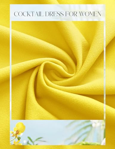 Image of DRESSTELLS Women's Cocktail Dress Summer Wedding Guest Party Vintage 3 /4 Bell Sleeve V Neck A-Line Dress