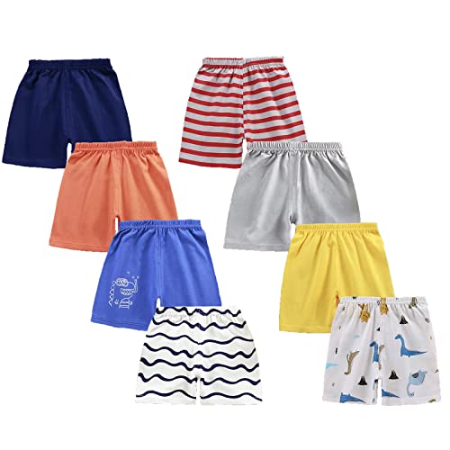 Image of SHARELY SHEEP Toddler Baby Boy Elastic Waist Pull On Cotton Shorts for Littler Kids Boys Short Pants Summer Clothes