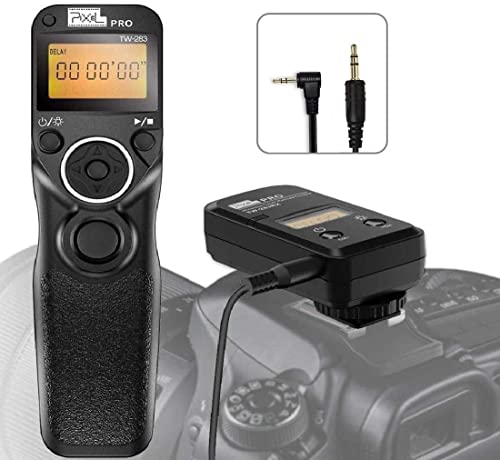 Image of Pixel TW-283 E3 Wireless Shutter Release Cable Wired Remote Control Compatible Compatible for Canon XT XTi XS XSi T1i T2i T3 T3i T4i T5 T5i T6i SL1 EOS R R6 1300D 300D 60D 60Da 70D 80D 90D 850D 750D