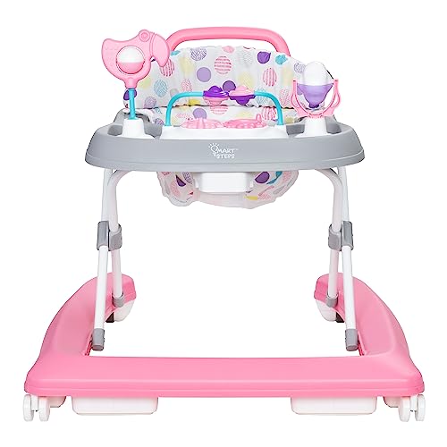 smart steps trend plus 2-in-1 walker with deluxe toys orbits pink