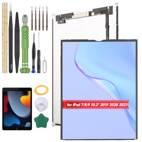 for iPad 7th 8th 9th Gen 10.2” LCD Display Replacement for iPad A2197 A2198 A2200 A2270 A2428 A2429 A2430 A2602 A2603 A2604 A2605 Screen Assembly Repair Kit(Not Include Touch Screen)