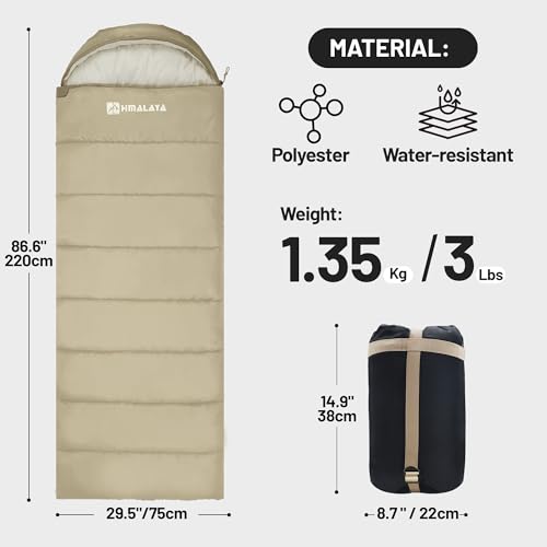 Bolsa de Dormir para Mochileros para Adultos, Desenrollable como Manta, Impermeable, Ligera, para Camping y Viajes al Aire Libre miniatura 3