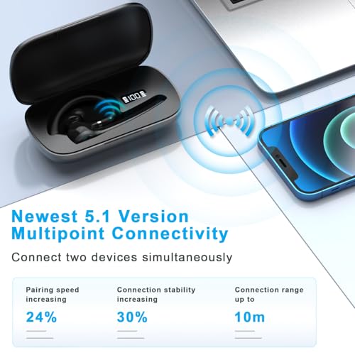 Heibas G7 Bluetooth Headset, Wireless Bluetooth Earpiece thumb #6