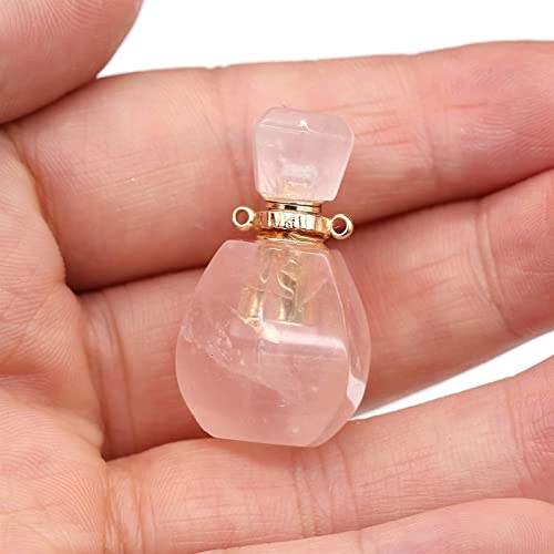 Charme bouteille parfum en quartz naturel et améthyste taillée - 6