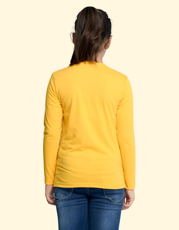 Image of Nusyl Girls Full Sleeves T-Shirt for Kids | Cute Printed Casual Wear | Soft Cotton Blend | Comfortable Regular Fit | 2-16 Years | Multiple Colors