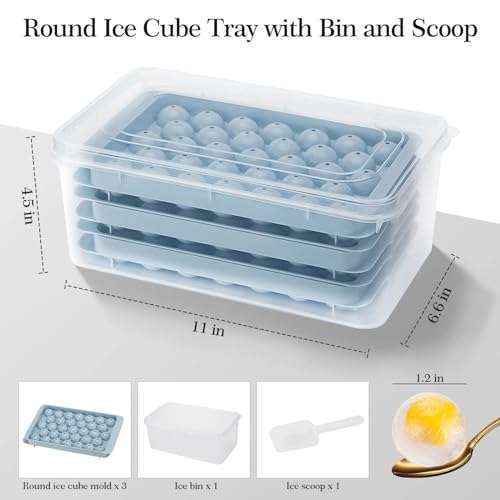 Mini bandeja para hielo en bolas redondas 4 piezas miniatura 3