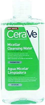 CeraVe Acqua Micellare Detergente Idratante, Per Tutti i Tipi di Pelle, Trucco e Impurità Rimossi, Barriera Cutanea Protetta, Con Niacinamide e 3 Ceramidi Essenziali, Senza Profumo e Parabeni, 295 ml