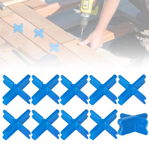 10PCS Deck Spacers,Durable Deck Spacer Tool to Uniform Gap Between Installed Deck Boards for Treated...