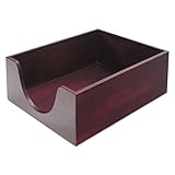 CarverTM Hardwood Letter Stackable Desk Tray, Mahogany