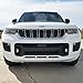 SlickMod Chrome Delete Blackout Vinyl Overlay for 2021-2023 Jeep Grand Cherokee L Grill Trim (3. Overland Lower Grill Trim, Gloss Black)