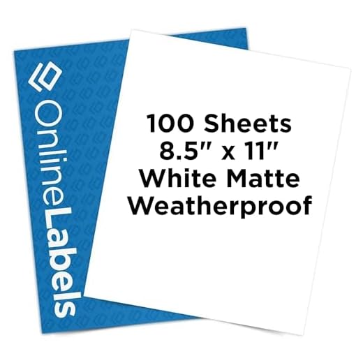 Waterproof Sticker Paper - 100 Sheets