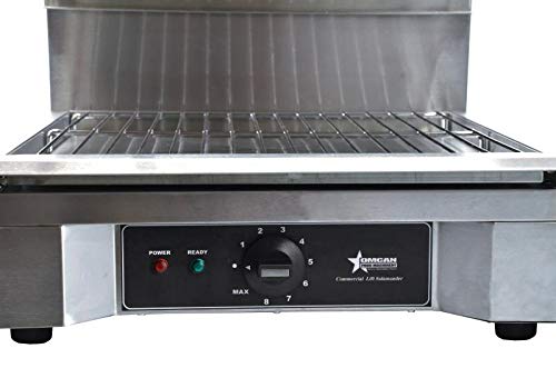 STAINLESS STEEL QUARTZ ADJUSTABLE SALAMANDER WITH 14? X 17.71? WARMING BASE