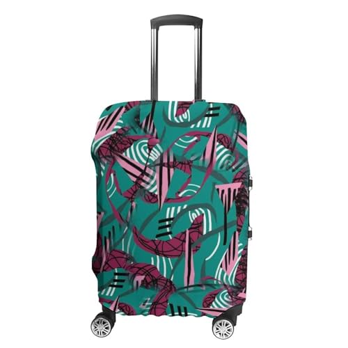 Tear-Resistant Luggage Protector Cover Breathable Anti-Dust Suitcase Guard Eco-Friendly Shockproof Design for Long-Haul Travel & Business Trips Enhanced Luggage Protection Energetic Swirls