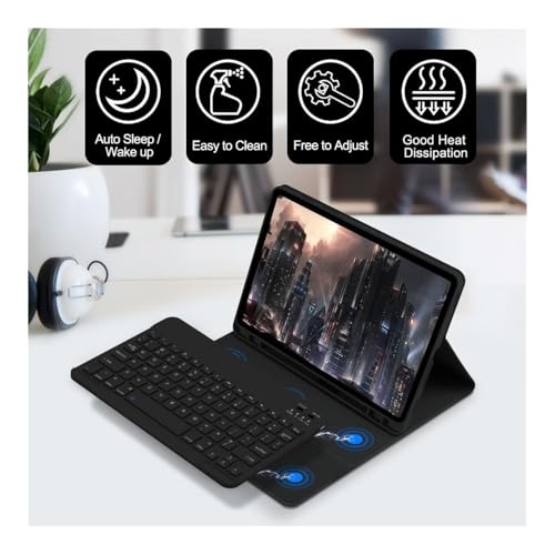 Coque clavier Redmi Pad SE 11 pouces marbre rose tactile - 4