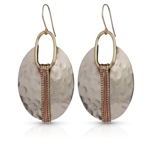 SPUNKYsoul Boho Mixed Metal Dangle Earrings, Artisan-Inspired Style Jewelry | Light Weight…