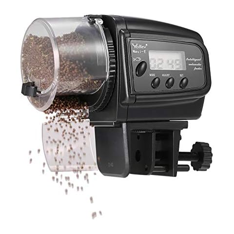 Ycozy Automatic Fish Feeder Moisture-Proof Electric Auto Fish Food Feeder for Tank Aquarium Turtle Fish Food Dispenser Timer for Weekend & Vacation Cover