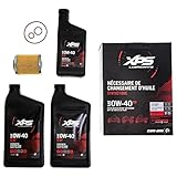 Best Best 0W-40 Synthetic Oil - Can-Am OEM 4T 0W-40 Synthetic Blend Oil Change Kit for Rotax 500 V-Twin Review