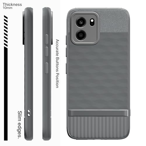 Image of Pikkme Back Cover for OnePlus Nord CE 6 5G Camera Protection 3D Hexa Cube Design Silicone Protective Bumper Case (Grey)