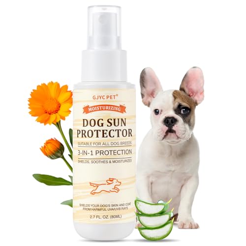 Hunde Sonnenschutz-Spray SPF 25 – Leichtes, Öl-basiertes UV-Schutzspray für empfindliche Haut | Beruhigende & Feuchtigkeitsspendende Formel mit Aloe, Ringelblume und Hafer | 80 ml​