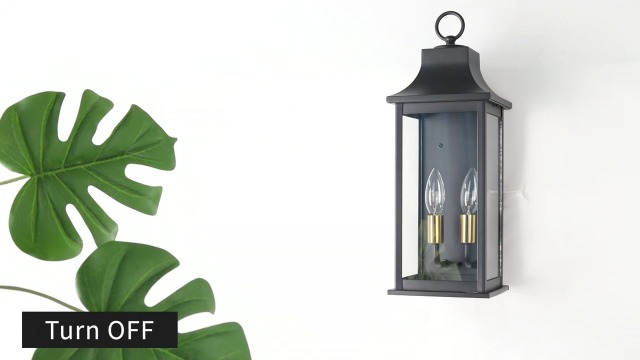 Image of JYZ 18 inchOutdoor Porch Light Wall Mount, Outside Wall Lantern with E12 Socket, Anti-Rsut Aluminum & Clear Glass Wall Lamp, Matte Black Exterior Wall Light Fixture for Patio, Front Door, Garage, Entryway