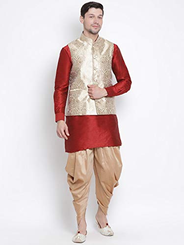 Image of VASTRAMAY Cotton Silk Blend Boys Kurta Set