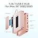 PULWTOP USB C HUB for iMac 24 inch 2021/2023/2024, 7 in 1 USB Hub Adapter iMac Accessories for iMac M1/M3/M4 with USB C/A SD/TF, Docking Station Support Expand M.2 SSD (NOT Included) - Orange