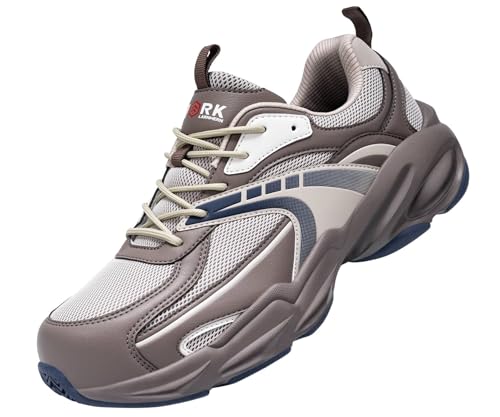 LARNMERN Steel Toe Shoes Women Men Non Slip Composite Puncture Proof Work Sneakers Comfortable...