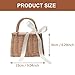 ABOOFAN Wicker Handbag Woven Rattan Storage Basket Top Handles Wedding Flower Girl Baskets Boho Style Beach Bag Straw Tote Retro Summer Clutch Beach Basket Purse White
