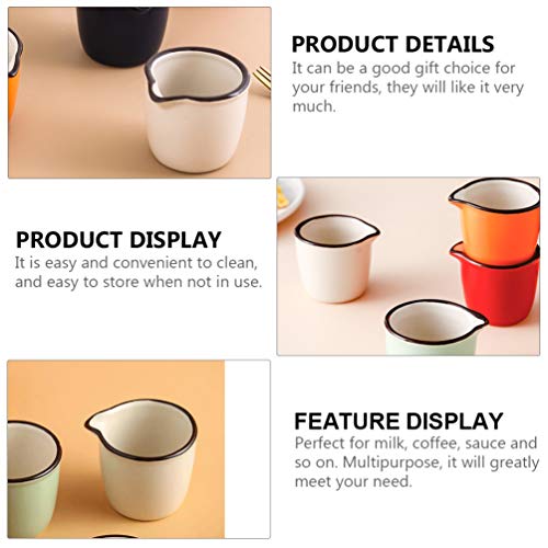 HEMOTON 2 peças de 40 ml mini creme de cerâmica pequeno para café e leite, copo de café e creme para