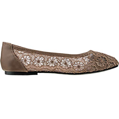 CLOVERLAY Women's Ballet Shoe Floral Breathable Crochet Lace Ballet Flats2