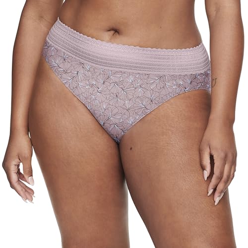 Image of Warner's Women's No Pinching, No Problem Dig-free Comfort Wait With Lace Microfiber Hipster 5609j