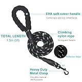 No Pull Dog Harness Large Dogs and lead Adjustable Reflective Pet Vest with Front clip Handle Padded dog harness for for Medium dogs best for outdoor Training and walking Black L - Image 3