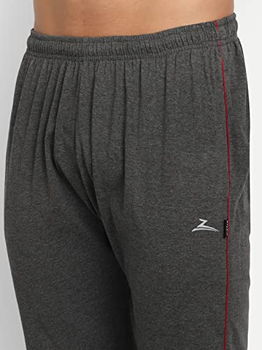 Image of Zeffit Men's Slim Fit Track Pants, Cotton, Elastic Waist, Side Pockets, Running & Gym