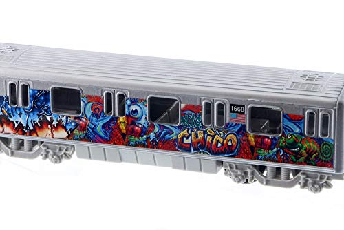 Modelo a Escala 1:43 Metro Subway con Grafiti Azul miniatura 2